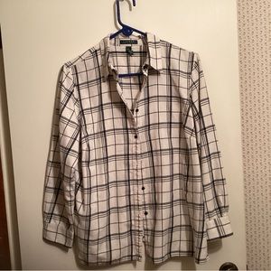 RALPH LAUREN BLACK WHITE  plaid shirt size 1X